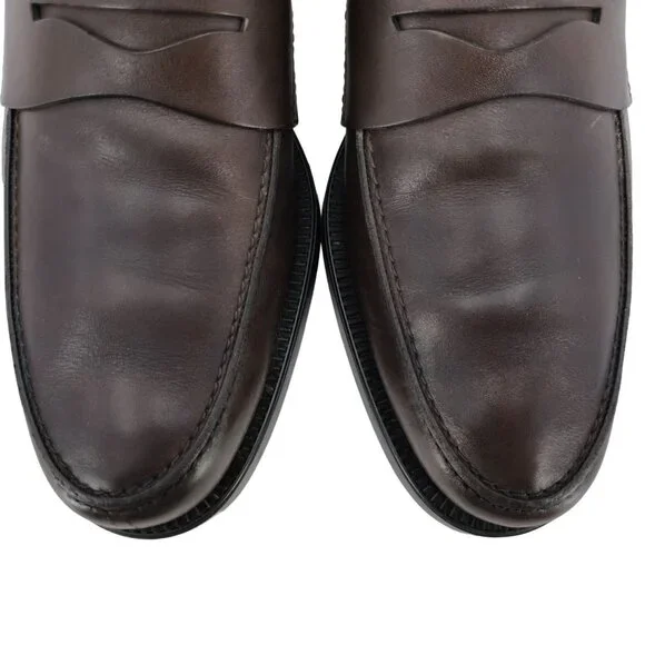Tod's Italy Brown Leather Penny Loafers Mens size 9 Dress Shoes Driving Slip-ons - Picture 13 of 13
